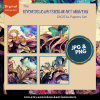 DIGITAL PAPER Bundle - Psychedelic Watercolor Art Nouveau Digital Papers 12 - Papers Pack 12 - 12x12 - jpg png - 6000px - Set 3 of 7 - Image 3