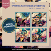 DIGITAL PAPER Bundle - Psychedelic Watercolor Art Nouveau Digital Papers 12 - Papers Pack 12 - 12x12 - jpg png - 6000px - Set 3 of 7 - Image 4