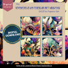 DIGITAL PAPER Bundle - Psychedelic Watercolor Art Nouveau Digital Papers 12 - Papers Pack 12 - 12x12 - jpg png - 6000px - Set 5 of 7 - Image 4