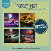 DIGITAL PAPER Bundle - Forest Mist Digital Paper - Realistic Mysterious Fantasy Forest Mist - Papers Pack 12 - 12x12 - jpg png - 6000px - Image 5