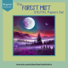 DIGITAL PAPER Bundle - Forest Mist Digital Paper - Realistic Mysterious Fantasy Forest Mist - Papers Pack 12 - 12x12 - jpg png - 6000px - Image 6