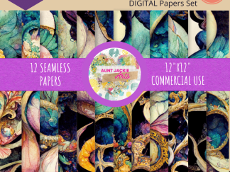 Psychedelic Watercolor Art Nouveau 5