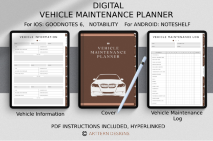 digital vehicle maintenance planner ipad android