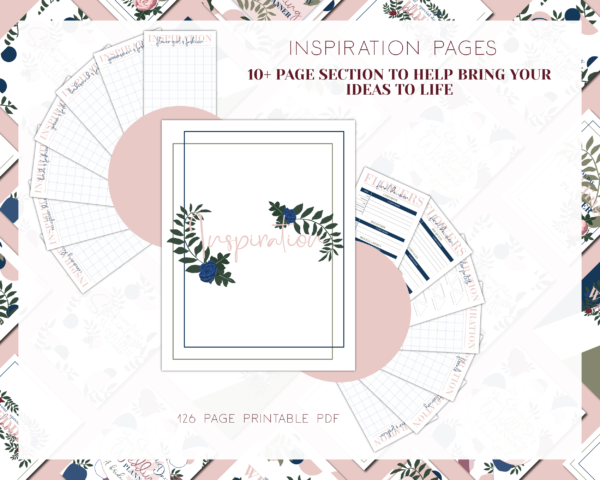 Navy & Green Wedding Planner Printable, Wedding Binder Printable, Wedding Planner Organizer, Wedding Planning Book, Printable Wedding planner Kit - Image 4