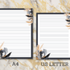 Printable Elegant Floral Stationery - Printable Note Paper, Letter Writing Paper, Digital Letter Paper, Digital Download - Image 4
