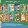 DIGITAL STICKERS Fantasy Nymphs and Spirit Animals Oracle Cards - Mini Digital Stickers - 40 Stickers - 1 Sheet - PDF - PNG - Oracle Card, Tarot Card, Fantasy Fairy Elf