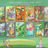 DIGITAL STICKERS Fantasy Nymphs and Spirit Animals Oracle Cards - Mini Digital Stickers - 40 Stickers - 1 Sheet - PDF - PNG - Oracle Card, Tarot Card, Fantasy Fairy Elf - Image 3