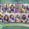 PRINTABLE CARD Deck - Lenormand Fairy Mysteries Deck Card | Tarot Sized 2.75 x 4.75 - US Letter - Digital Download - 36 Cards - Vivid