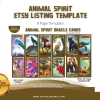 PLR ANIMAL Spirit Oracle CARD Deck Kit - 40 Tarot Sized Cards, 46 page Guidebook, 40 Mini-Stickers, Etsy Listing, Images - Image 2