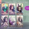 PRINTABLE CARD Deck - Lenormand Fairy Mysteries Deck Card | Tarot Sized 2.75 x 4.75 - US Letter - Digital Download - 36 Cards - Vivid - Image 6