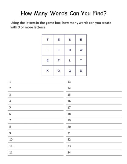 Word Find Example