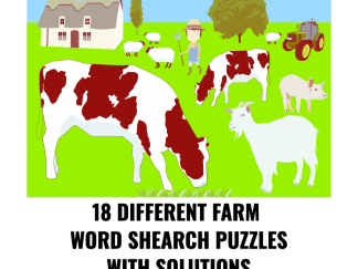 Farm Word Search Puzzles -Downloadable pdf's