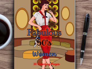 FABULOUS 50's WOMEN Coloring Pages! PRINTABLES...Digital Download...