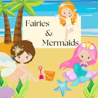 Fairies & Mermaids coloring book
