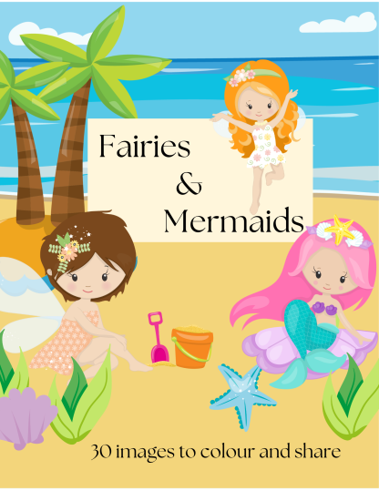 Fairies & Mermaids coloring book