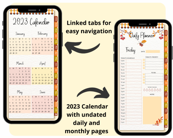 Fall-themed Digital Phone Planner - Lighter Version - Image 2