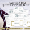 Father's Day Questionnaire Bundle, Father's Day Printable Gift, All About Dad, Daddy, Papa, Pop, Grandpa, and Paw paw