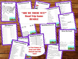 Are We There Yet Road Trip Game Bundle PRINTABLE