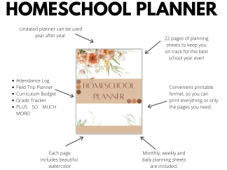 Floral Homeschool Planner