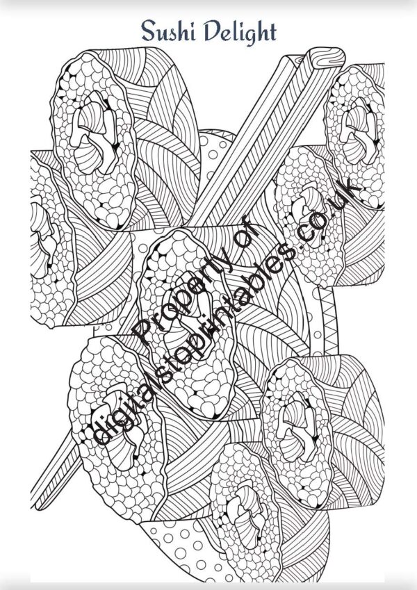 Food Coloring Pages in reprintable pdf format - Image 7