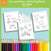 PRINTABLE COLORING Pages | Fox and Deers Coloring Book for Kids, 20 Pages, Super Simple, Fox, Deer, US Letter, Coloring Book, Younger Kids - Image 4