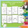 PRINTABLE COLORING Pages | Fox and Deers Coloring Book for Kids, 20 Pages, Super Simple, Fox, Deer, US Letter, Coloring Book, Younger Kids - Image 5