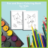 PRINTABLE COLORING Pages | Fox and Deers Coloring Book for Kids, 20 Pages, Super Simple, Fox, Deer, US Letter, Coloring Book, Younger Kids - Image 7