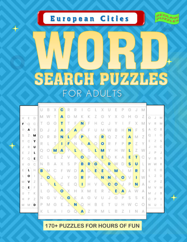 Word Search Puzzles European Cities Front Cover