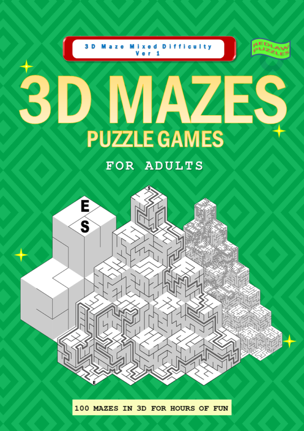 3D Maze Puzzles, Mixed, Front Cover