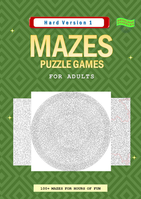 Very Hard Maze Puzzles Front Cover