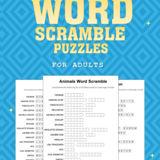 word scramble front cover
