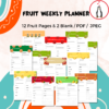 12 Fruit Weekly Planner Printables