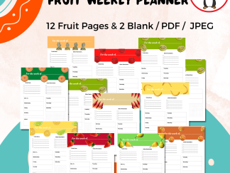 12 Fruit Weekly Planner Printables