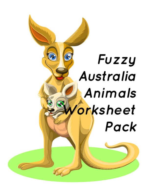 Fuzzy Australian Animals Worksheet Pack - Downloadable, Printable (Copy)
