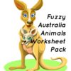 Fuzzy Australian Animals Worksheet Pack - Downloadable, Printable (Copy)