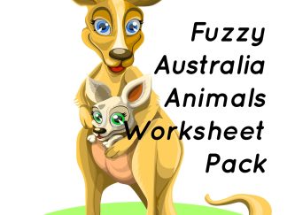 Fuzzy Australian Animals Worksheet Pack - Downloadable, Printable (Copy)