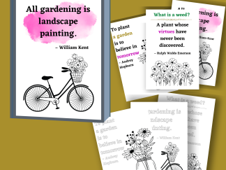 gardening quotes on farmhouse flower decor designs wall art mock ups