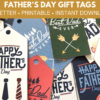 Father's Day Gift Tags, Printable Gift Tags
