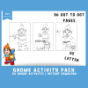 Gnome Activity Sheet Pack of 60, Printable Gnome Activity Pages, Gnome Dot to Dot, Gnome Tracing Pages, Printable Kids, Kids Activity Pages - Image 4