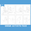 Gnome Activity Sheet Pack of 60, Printable Gnome Activity Pages, Gnome Dot to Dot, Gnome Tracing Pages, Printable Kids, Kids Activity Pages - Image 8