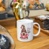 Queen of Coffee Pink Heart Gnome 15 Oz Coffee Mug - Image 2