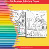 Gnome Coloring, Coloring Page Bundle, Gnome Coloring Pages for Kids, 30 Pages, Kids Coloring Pages, US Letter, Gnome Fairy Houses, Fantasy - Image 8