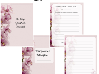 Beautiful 30 Day Gratitude Journal with Prompts, Printable