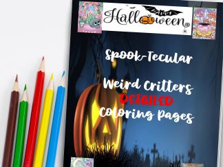 Halloween Spook-Tecular Weird Critters Coloring Pages-PRINTABLE
