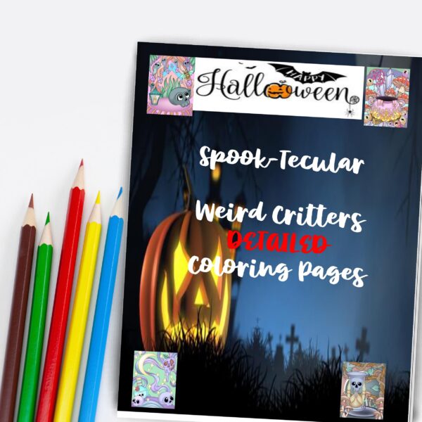 Halloween Spook-Tecular Weird Critters Coloring Pages-PRINTABLE