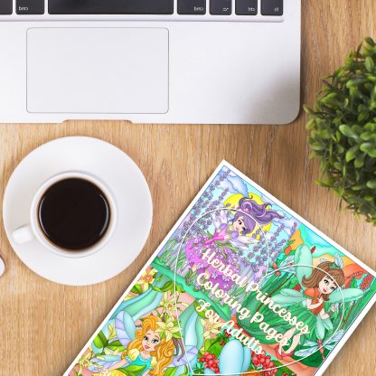 Herbal Princesses Coloring Pages For Adults...Printables/DIGITAL DOWNLOAD!