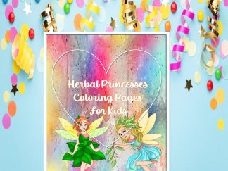 Herbal Princesses Coloring Pages For KIDS! Printable/DIGITAL DOWNLOAD!