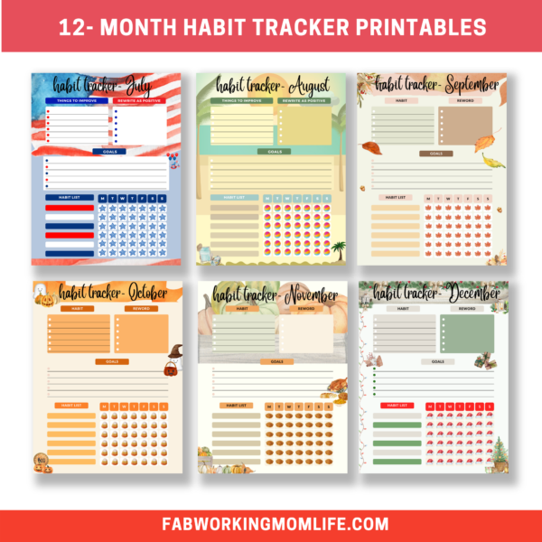 Monthly Habit Tracker Printable - Image 3
