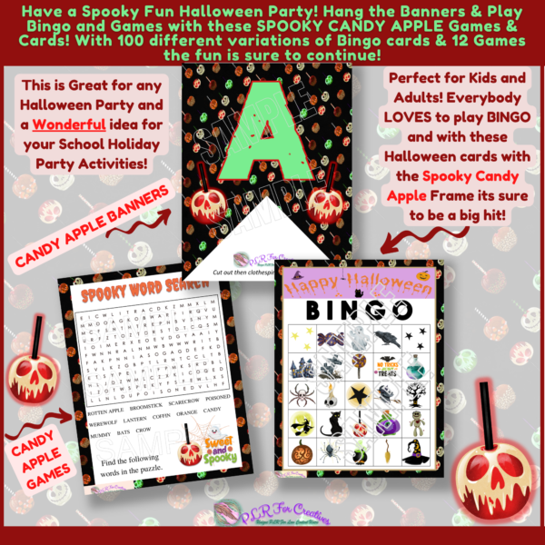 Spooky Candy Apple Party Bundle For Halloween - Image 5