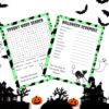 HALLOWEEN Black Cat Games Bundle + Cut Paste & Wear Papercraft Cat Mask DIGITAL DOWNLOAD Printables - Image 2